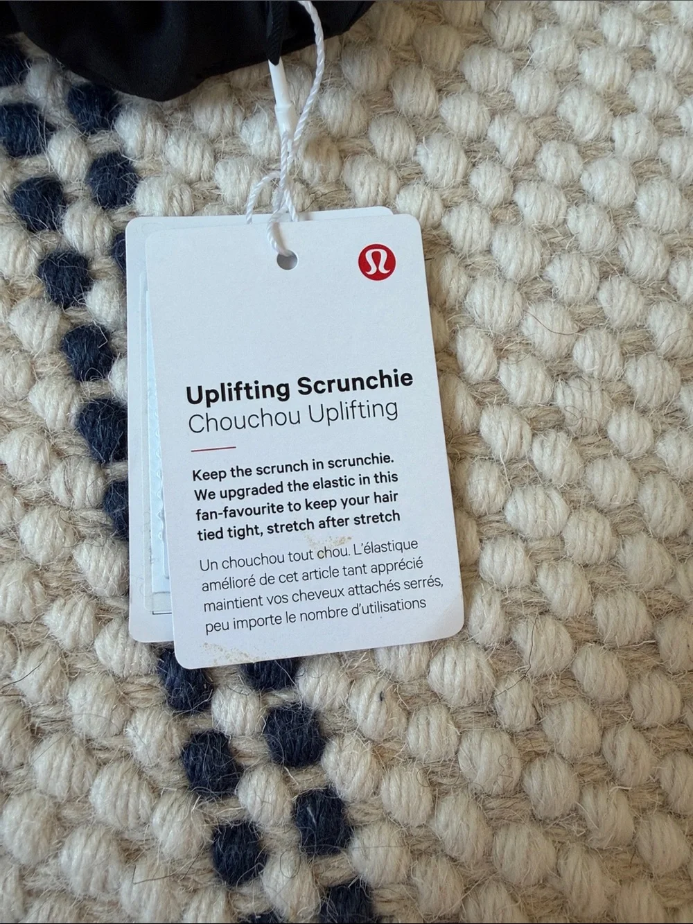 lululemon Black Uplifting Scrunchie